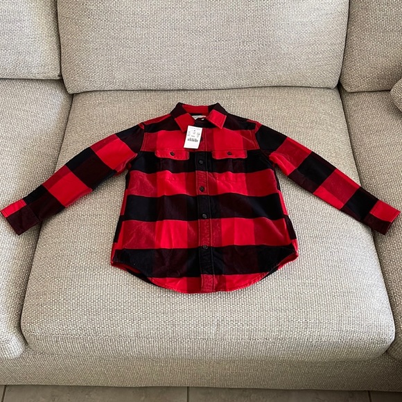 New Boys CrewCuts ( J. Crew) Flannel Button up Size 6-7 - Picture 3 of 9